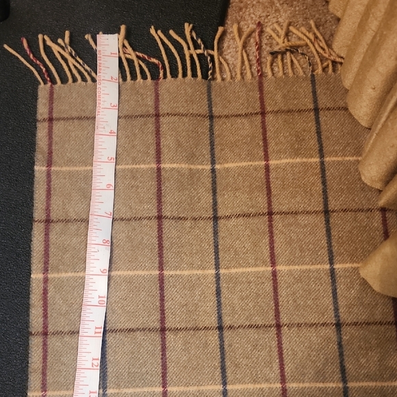 Burberry Tan and Red Plaid Scarf - Picture 14 of 16